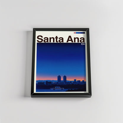 Santa Ana city poster mockup 2 - frame not included