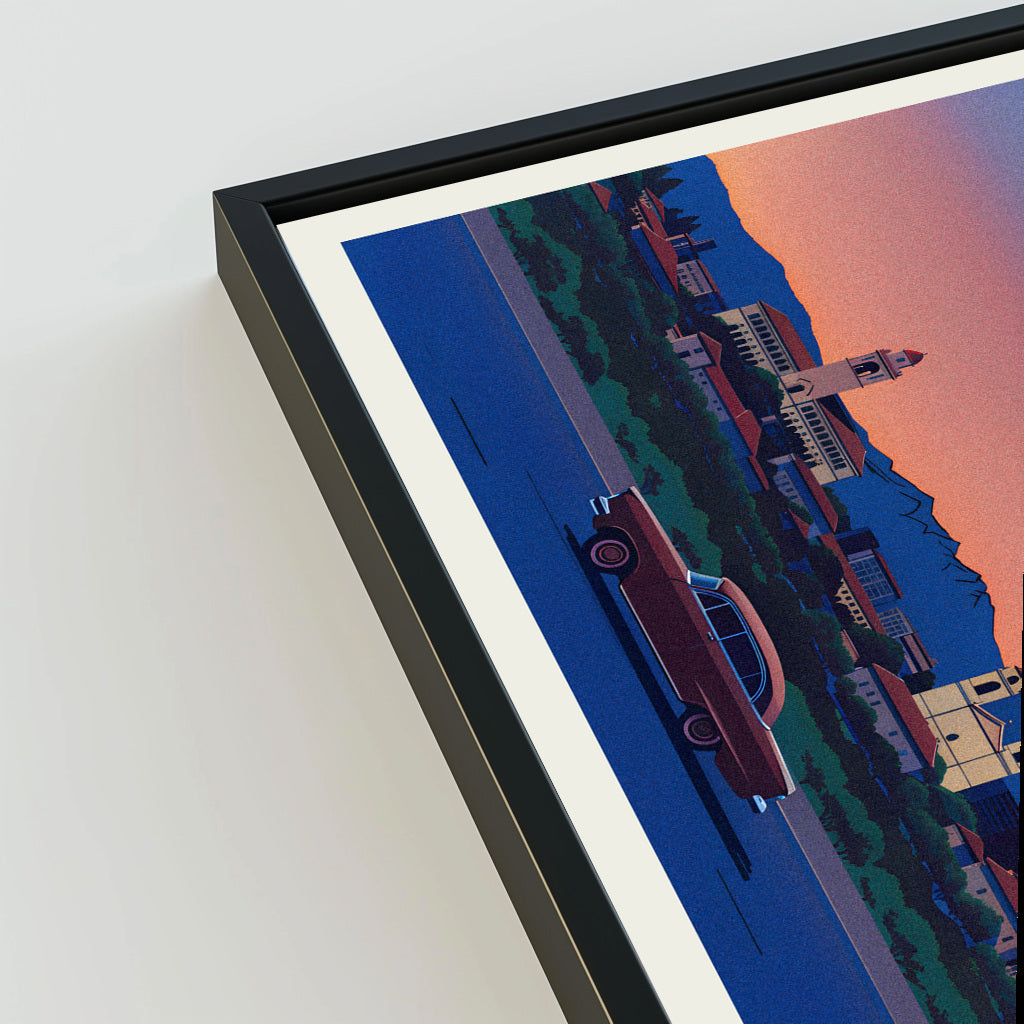 Santa Barbara city poster mockup 3 - frame not included