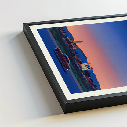 Santa Barbara city poster mockup 5 - frame not included