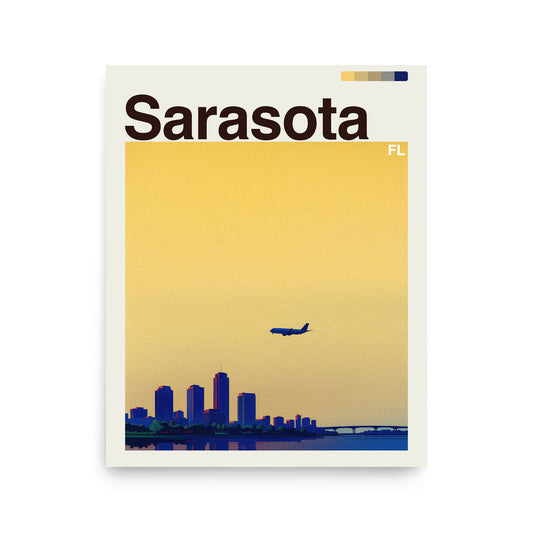 Sarasota city poster mockup 1 - frame not included