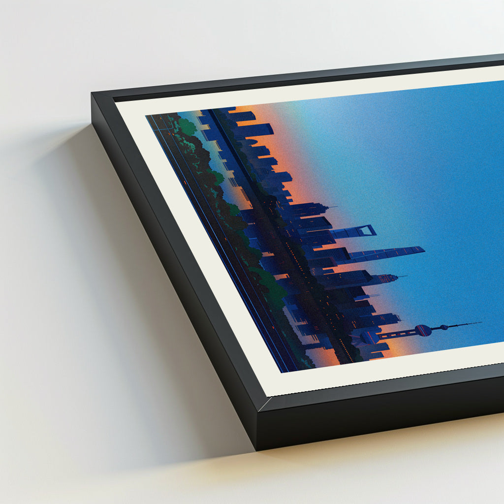 Shanghai city poster mockup 5 - frame not included