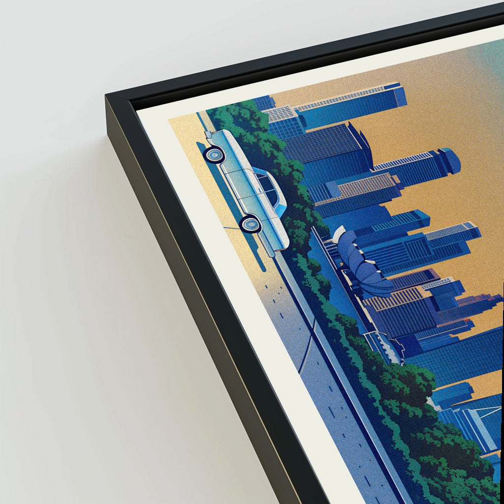 Singapore city poster mockup 3 - frame not included