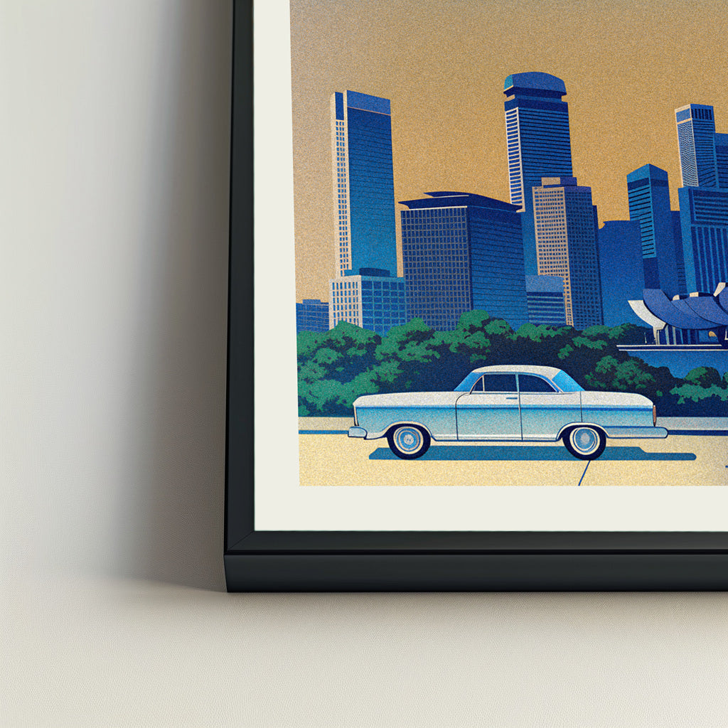 Singapore city poster mockup 4 - frame not included