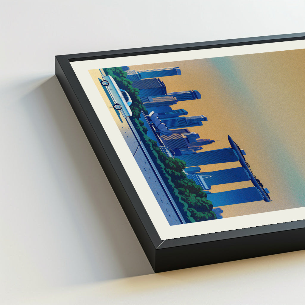 Singapore city poster mockup 5 - frame not included