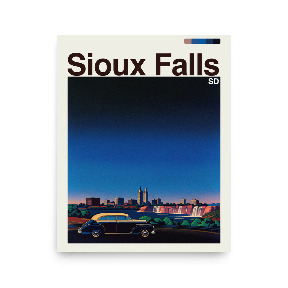 Sioux Falls city poster mockup 1 - frame not included