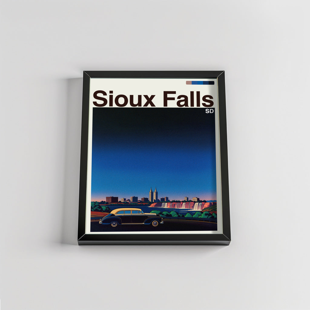 Sioux Falls city poster mockup 2 - frame not included
