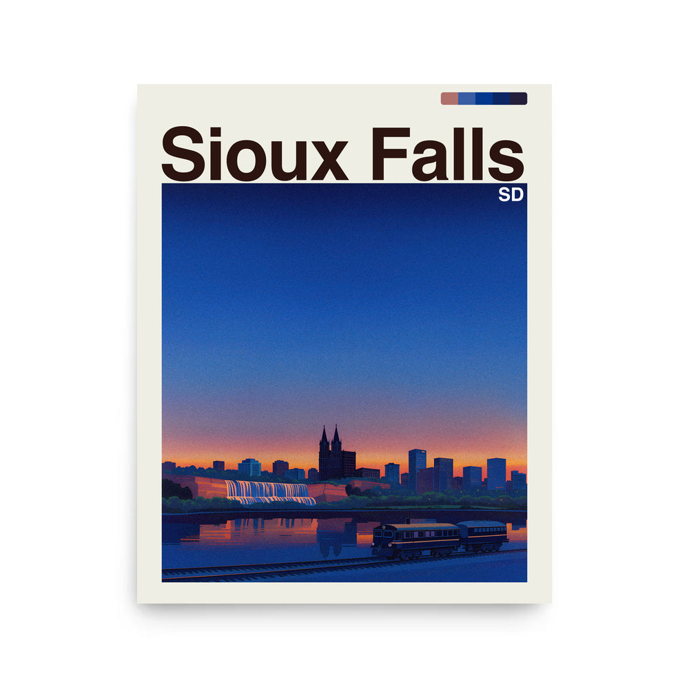 Sioux Falls city poster mockup 1 - frame not included