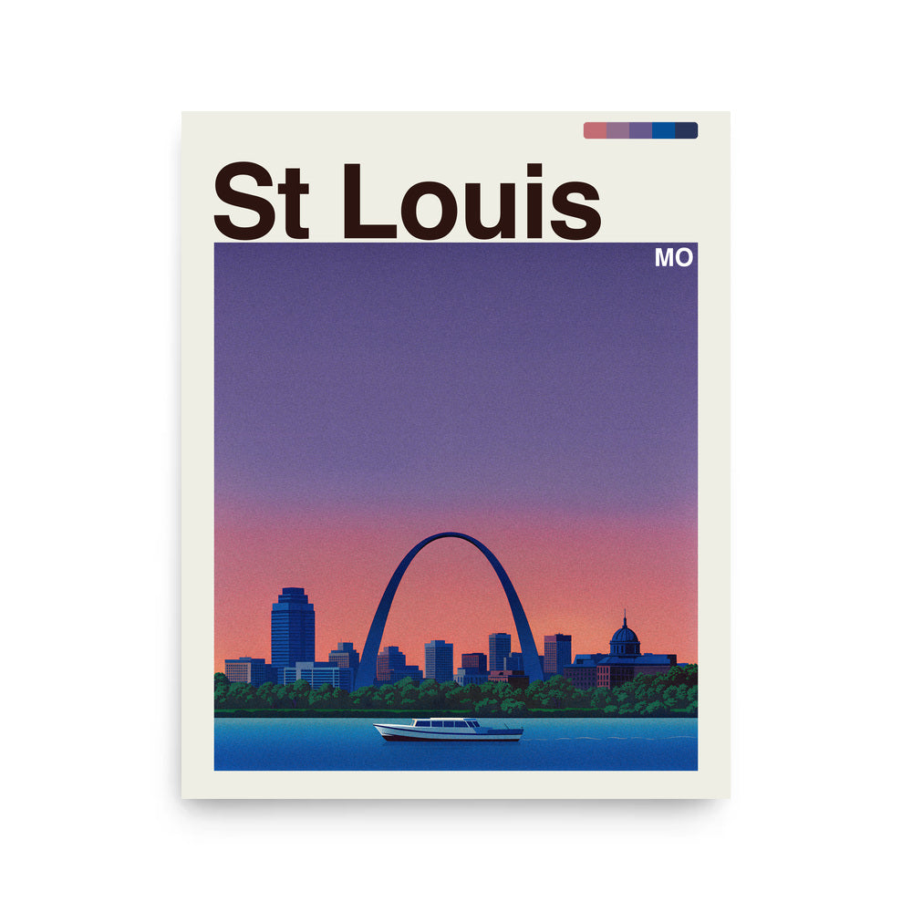 St Louis city poster mockup 1 - frame not included