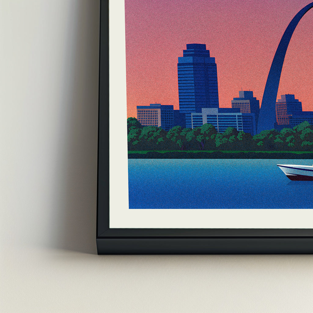 St Louis city poster mockup 4 - frame not included