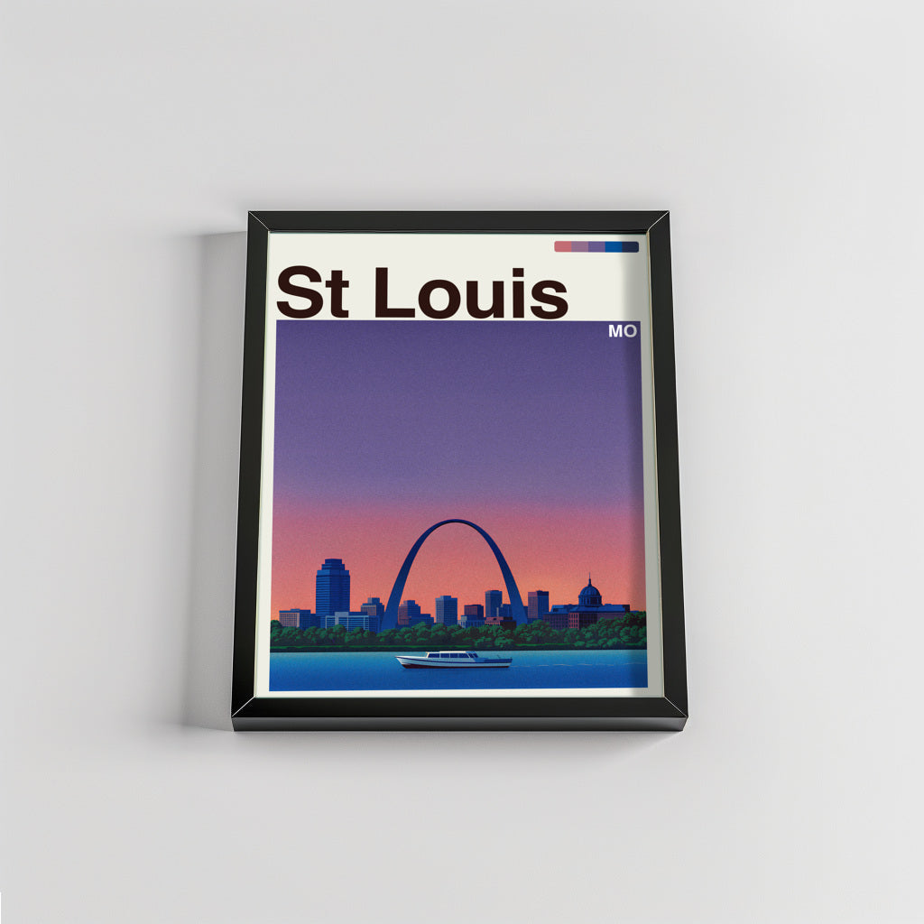 St Louis city poster mockup 2 - frame not included