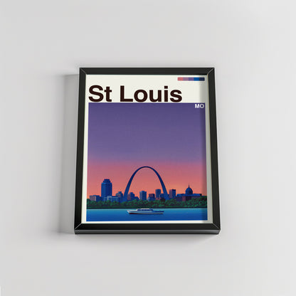 St Louis city poster mockup 2 - frame not included