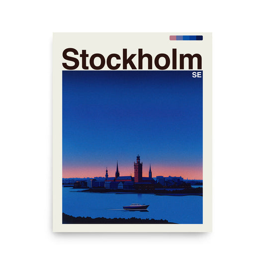 Stockholm city poster mockup 1 - frame not included