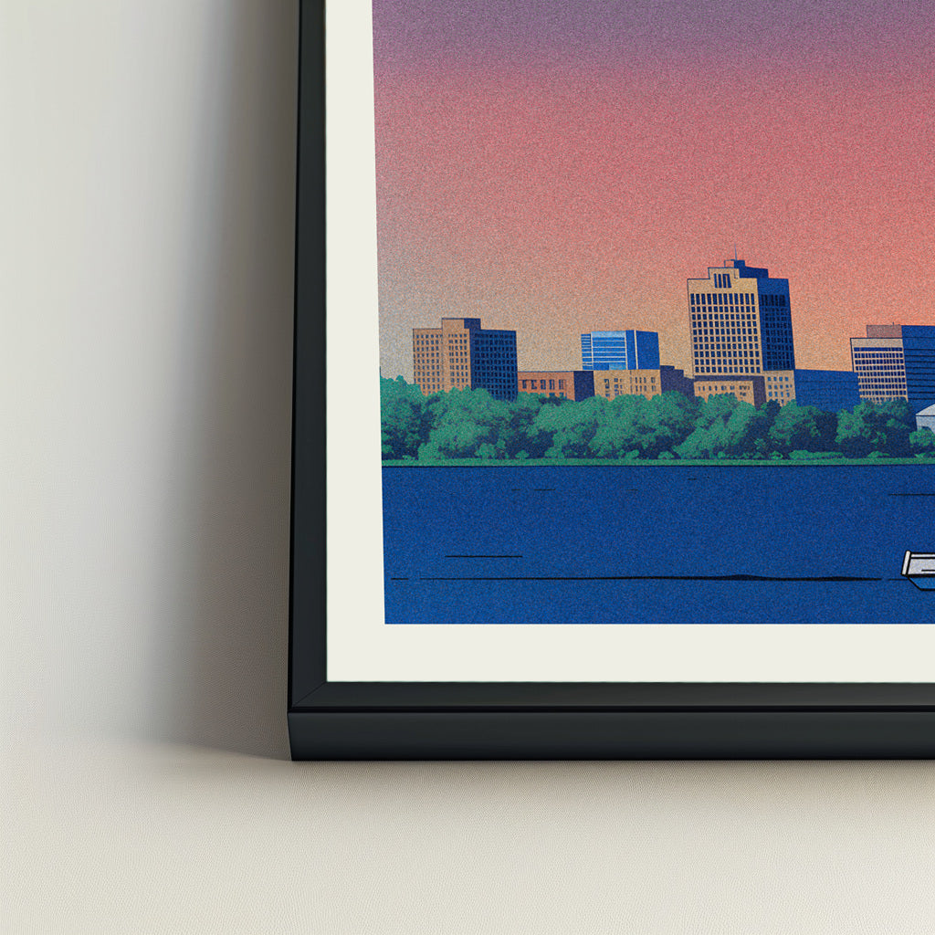 Stockton city poster mockup 4 - frame not included