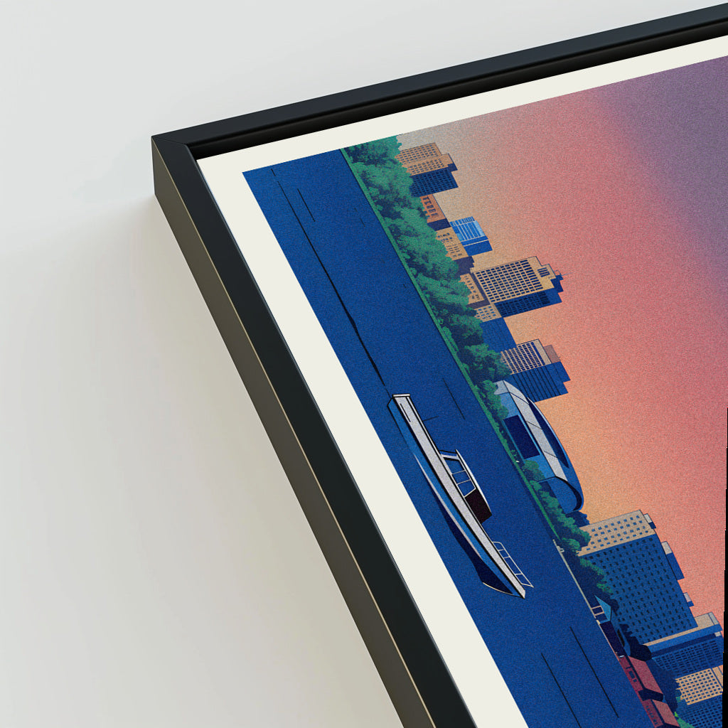 Stockton city poster mockup 3 - frame not included