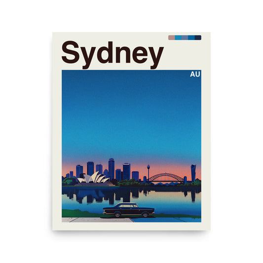 Sydney city poster mockup 1 - frame not included