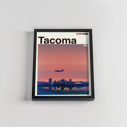 Tacoma city poster mockup 2 - frame not included