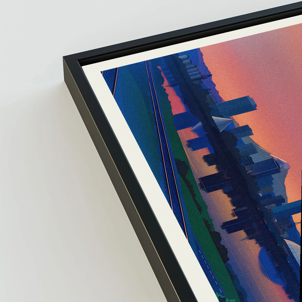 Tacoma city poster mockup 3 - frame not included