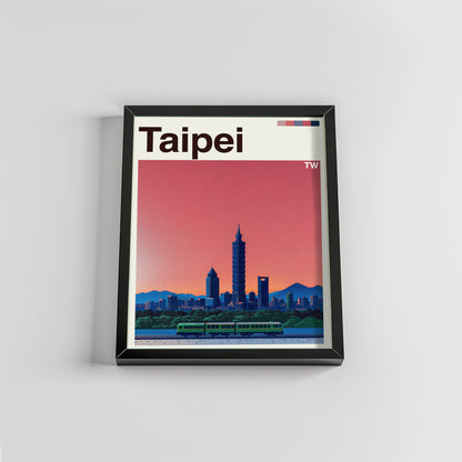 Taipei city poster mockup 2 - frame not included