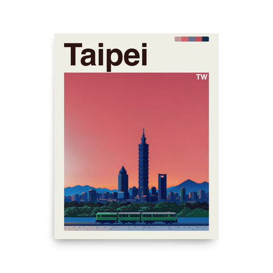 Taipei city poster mockup 1 - frame not included