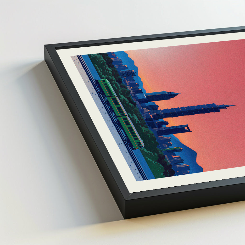 Taipei city poster mockup 5 - frame not included