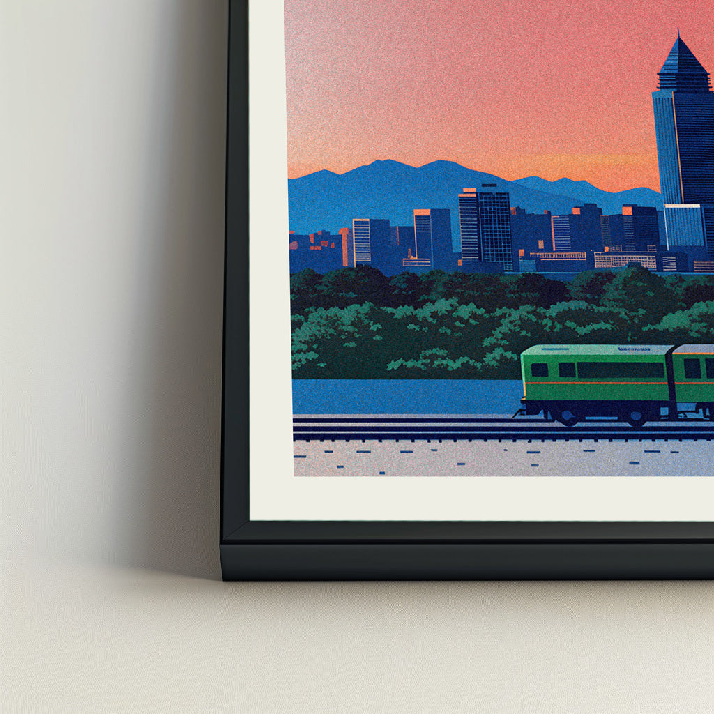 Taipei city poster mockup 4 - frame not included