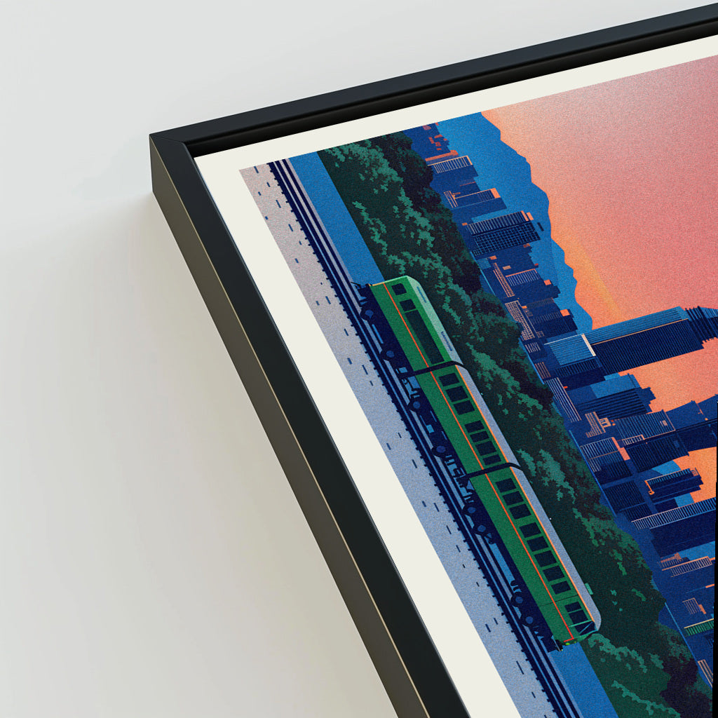 Taipei city poster mockup 3 - frame not included