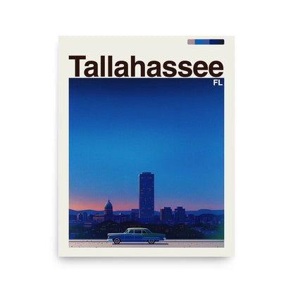 Tallahassee city poster mockup 1 - frame not included