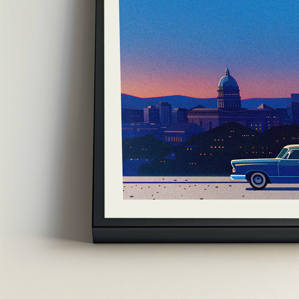 Tallahassee city poster mockup 4 - frame not included