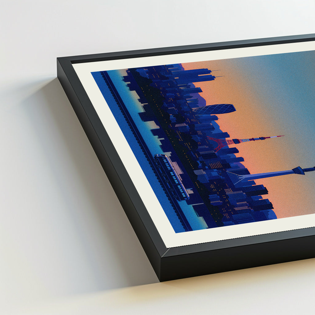 Tokyo city poster mockup 5 - frame not included