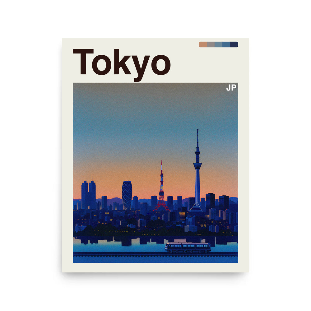 Tokyo city poster mockup 1 - frame not included