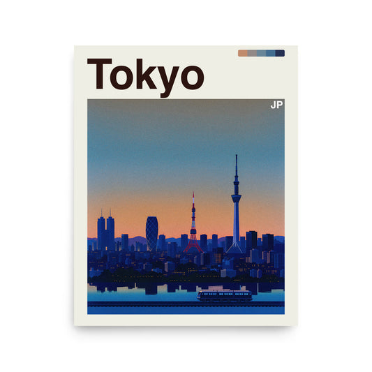 Tokyo city poster mockup 1 - frame not included