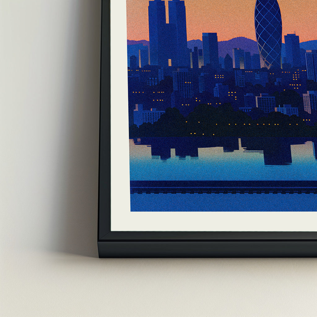 Tokyo city poster mockup 4 - frame not included