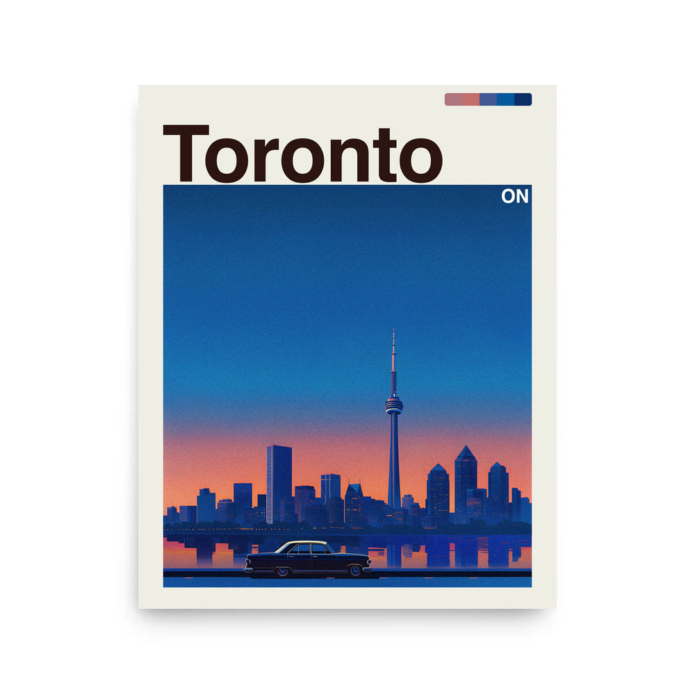 Toronto city poster mockup 1 - frame not included