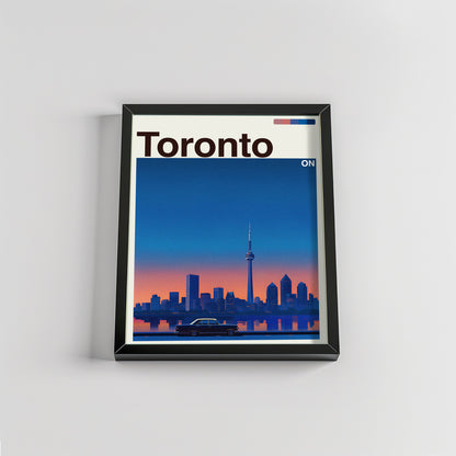 Toronto city poster mockup 2 - frame not included