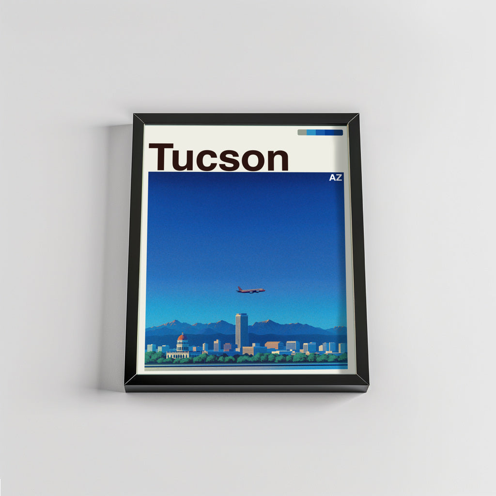 Tucson city poster mockup 2 - frame not included