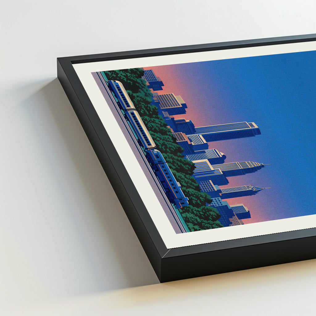 Tulsa city poster mockup 5 - frame not included