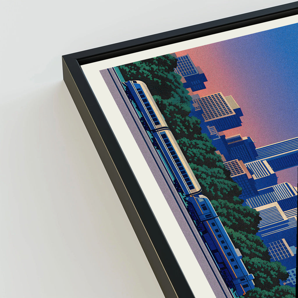 Tulsa city poster mockup 3 - frame not included