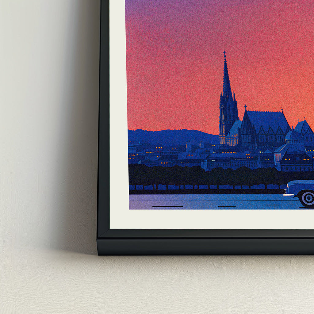 Vienna city poster mockup 4 - frame not included