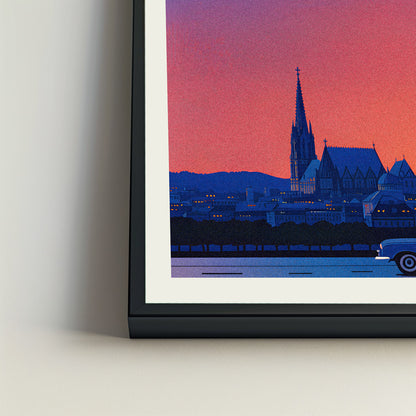 Vienna city poster mockup 4 - frame not included