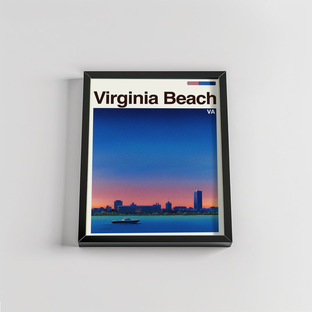 Virginia Beach city poster mockup 2 - frame not included