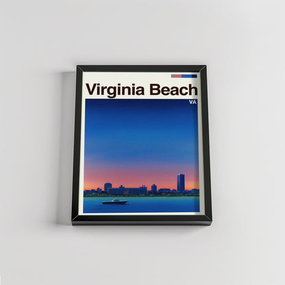 Virginia Beach city poster mockup 2 - frame not included