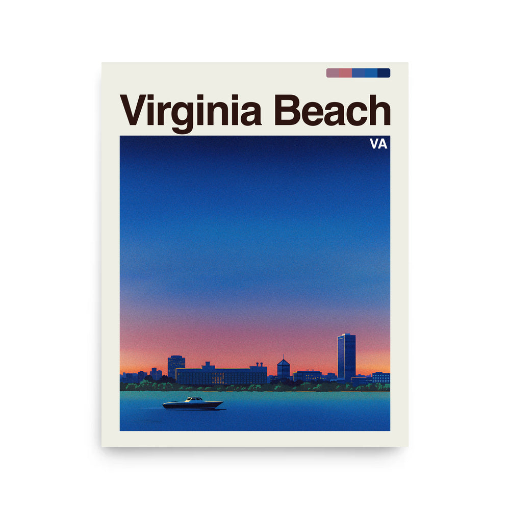 Virginia Beach city poster mockup 1 - frame not included