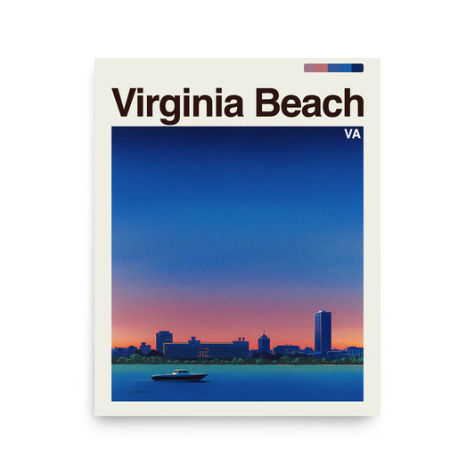 Virginia Beach city poster mockup 1 - frame not included