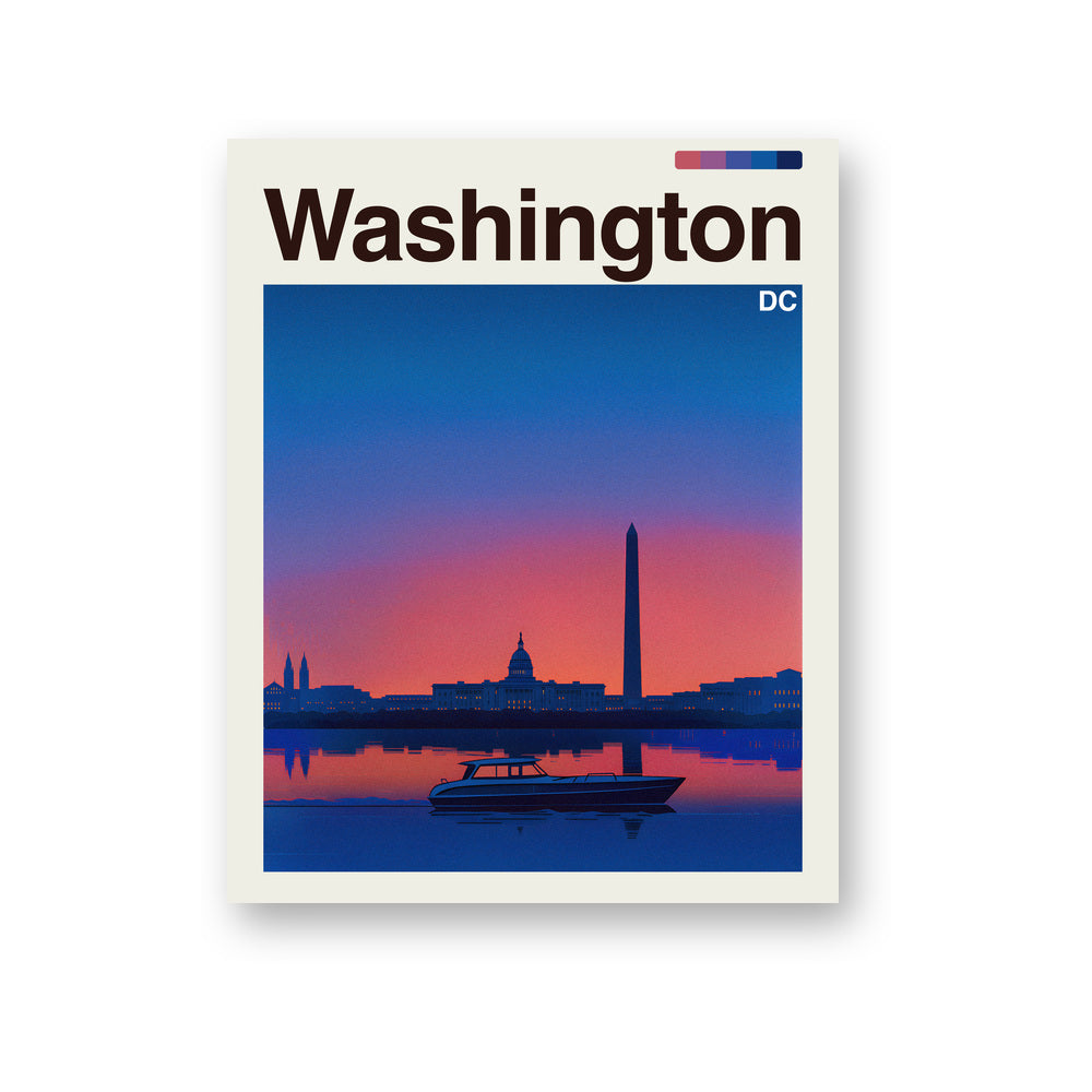 Washington city poster mockup 1 - frame not included