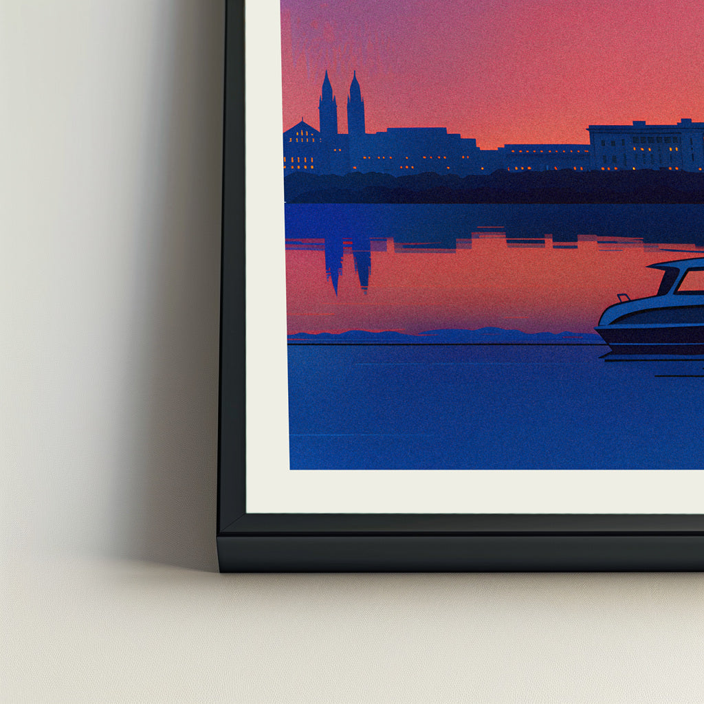 Washington city poster mockup 4 - frame not included