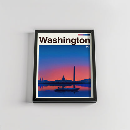 Washington city poster mockup 2 - frame not included